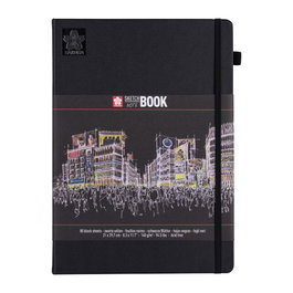 Sakura Bloc de dessin papier noir 140g 21 x 29,7 cm